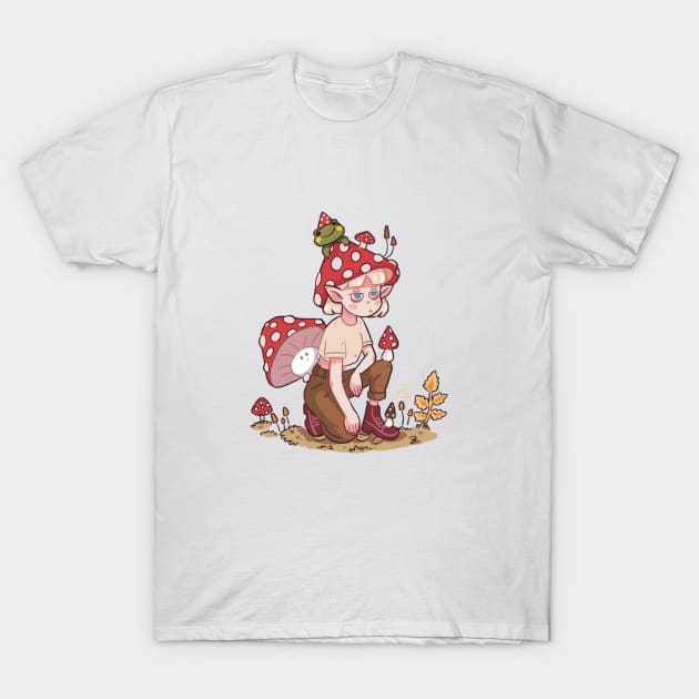 Mushroom girl T-Shirt by Jajahappy